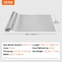 Double Reflective Insulation Roll, Woven Fabric Radiant Barrier, 6.5 Mil 48 in x 250 ft, Aluminum Foil PE Woven Cloth Heat Refle