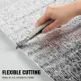 Double Reflective Insulation Roll, Foam Core Radiant Barrier, 3.2 mm 23.8 in x 50 ft, Double-Sided Aluminum Foil EPE Foam Heat R