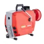 120FT x 7/8 Inch Drain Cleaner Machine, 420W Electric Sewer Snake Auger Manual Feed - with 6 Cutters, 2 Steel Cables (120' x 7/8