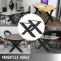 Metalbord ben 28,4 x 29,9 tommer sort bord ben premium stål