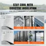 Double Reflective Insulation Roll, Foam Core Radiant Barrier, 3.2 mm 48 in x 25 ft, Double-Sided Aluminum Foil EPE Foam Heat Ref