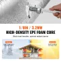 Double Reflective Insulation Roll, Foam Core Radiant Barrier, 3.2 mm 48 in x 10 ft, Double-Sided Aluminum Foil EPE Foam Heat Ref