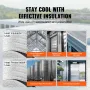 Double Reflective Insulation Roll, Foam Core Radiant Barrier, 3.2 mm 48 in x 10 ft, Double-Sided Aluminum Foil EPE Foam Heat Ref