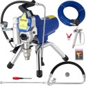 Luftløs vægmalingssprøjte 2200W Electric Sprayer Gun Kit, 22MPa Justerbart spraytryk med 15 m rør til væg og loft/træ