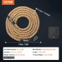 1,5 "X25ft gymnastiksal klatre reb fitness styrketropt reb