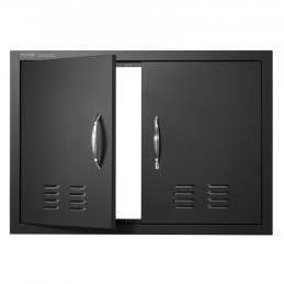 BBQ Access Door, 762x533 mm dobbelt udendørs køkkendør, kold plade flush mount dør, væg lodret dør med håndtag og