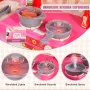 Kids Kitchen Playset, 3-in-1 Toddler Kitchen with Simulated Spray, Sounds and Lights, Play Kitchen Set with 74 PCS Cooking Acces