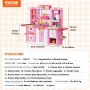 Kids Kitchen Playset, 3-in-1 Toddler Kitchen with Simulated Spray, Sounds and Lights, Play Kitchen Set with 74 PCS Cooking Acces