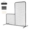 L Screen Baseball for Batting Cage, 7x7 ft Baseball Softball Safety Screen, Body Protector Portable Batting Screen with Carry