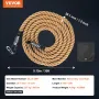 3.8 cm x 914.4 cm Gym Climbing Rope Fitness Strength Training Rope Home Exercise