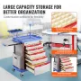 5 Tiers Lab Carts, Lab Utility Cart with 5 Drawers & 4 Silent Wheels, Mobile Medical Cart with PP Material, Lab Rolling Cart wit
