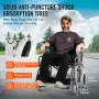 Rullestolstål Transportstol Foldbar kørestol 24-in W Sæde 300 kg