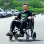 Rullestolstål Transportstol Foldbar kørestol 24-in W Sæde 300 kg