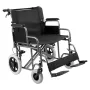 Wheelchair Steel Transport Chair Foldable Wheelchair 24-In W Seat 300lbs