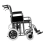Wheelchair Steel Transport Chair Foldable Wheelchair 24-In W Seat 300lbs