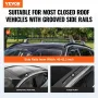 Universal Roof Rack Crossbar Max 47.6 "Passer til rillede