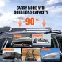 Universal Roof Rack Crossbar Max 120.9 cm Fits Grooved Side Rails without Gap