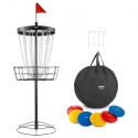 Disc Golf Basket, 24-Chains Portable Disc Golf Target Hole, Heavy Duty Steel Practice Disc Golf Course Basket, Indoor & Outdoor