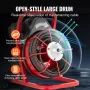 Drain Cleaner Machine 75FT x 1/2 Inch, Sewer Snake Auger Manual Feed, 370W Electric Drain Cleaning Machine with 4 Cutters & Air-