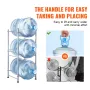 3 Tiers Water Jug Holder, 5 Gallon Water Bottle Holder, Single Row Water Bottle Rack for 3 Bottles, Heavy Duty Water Jug Rack fo