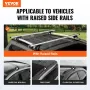 Universal Roof Rack Crossbar 132.1 cm Length for Vehicle with Raised Side Rail