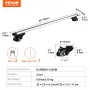 Universal Roof Rack Crossbar 52 "Længde til køretøj med hævet