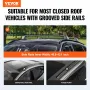 Universal Roof Rack Crossbar Max 48.4 "Passer til rillede