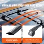Universal Roof Rack Crossbar Max 48.4 "Passer til rillede