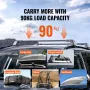 Universal Roof Rack Crossbar Max 122.9 cm Fits Grooved Side Rails without Gap