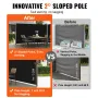 Retractable Side Awning, 71''x 236'' Aluminum Outdoor Privacy Screen, 280g Polyester Water-proof Retractable Patio Screen, UV 30