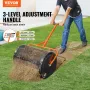 61 cm Compost Spreader Peat Moss Spreader Roller Lawn Spreader Black