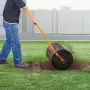 61 cm Compost Spreader Peat Moss Spreader Roller Lawn Spreader Black