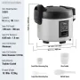 Kommerciel ris komfur 70-cup non-stick pot 15l 12h Keep Warm