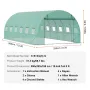 Drivhus til indkørselstunnel 19,36x9,68x6,5 fod galvaniseret