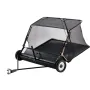 52-inch Lawn Sweeper Tow Behind, 26 cu.ft. Large Pull Behind Grass Sweeper, Heavy Duty Leaf & Grass Collector with Dumping Rope 