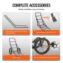 Deer Cart, 300 LBS Capacity Folding Game Cart, Deer Cart Game Hauler with Big Rubber Wheels & Ergonomic Handle, Heavy-Duty Game 