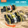 Amphibious Remote Control Car Boat, 2.4GHz 12 km/h, 4WD Waterproof RC Car for Kids, 360° Rotating Stunt Car with 2 Batteries, Al