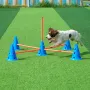 Dog Agility Hurdle Cone Set 6 PCS KIT-12 XCONES 6 XAGILITY RODS