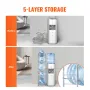 5 Tiers Water Jug Holder, 5 Gallon Water Bottle Holder, Single Row Water Bottle Rack for 5 Bottles, Heavy Duty Water Jug Rack fo