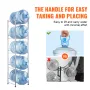 5 Tiers Water Jug Holder, 5 Gallon Water Bottle Holder, Single Row Water Bottle Rack for 5 Bottles, Heavy Duty Water Jug Rack fo