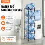 5 Tiers Water Jug Holder Single Row Water Bottle Rack for 5 Bottles, Heavy Duty Water Dispenser Rack with 5 Slots for Gallon Jug