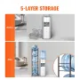 5 Tiers Water Jug Holder Single Row Water Bottle Rack for 5 Bottles, Heavy Duty Water Dispenser Rack with 5 Slots for Gallon Jug
