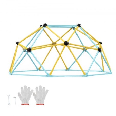 Climbing Dome, 6FT Geometric Dome Climber Play Center for Kids 3 to 9 Years Old, Jungle Gym Supports 600LBS and Easy Assembly,