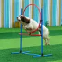 Dog Agility Training Equipment, 5 PCS Combination Set with Adjustable High Hurdles,6 Weave Poles, Tunnel, Jump Ring, Pause Box, 
