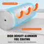 Double Reflective Insulation Roll, Foam Core Radiant Barrier, 3.2 mm 48 in x 100 ft, Double-Sided Aluminum Foil EPE Foam Heat Re