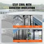 Double Reflective Insulation Roll, Foam Core Radiant Barrier, 3.2 mm 48 in x 100 ft, Double-Sided Aluminum Foil EPE Foam Heat Re