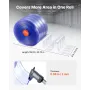 Clear PVC Strip Curtain, 45.7 m Length x 20 cm Width, Ribbed Plastic Door Strip Bulk Roll, Walk in Freezer Cooler Curtain Strips