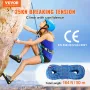 10.2mm Dynamic Climbing Rope, 50M(164ft) Outdoor Rock Climbing Rope 25KN Breaking Tension, Stretchable Fiber Rope with Steel Sna