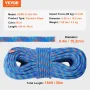 10.2mm dynamisk klatring reb 50m (164ft) udendørs klatrende reb