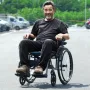Wheelchair, Durable Aluminum Alloy Ultra-Lightweight Wheelchairs, Portable Wheelchair with Flip-Back Desk-Length Arms, 3-Positio